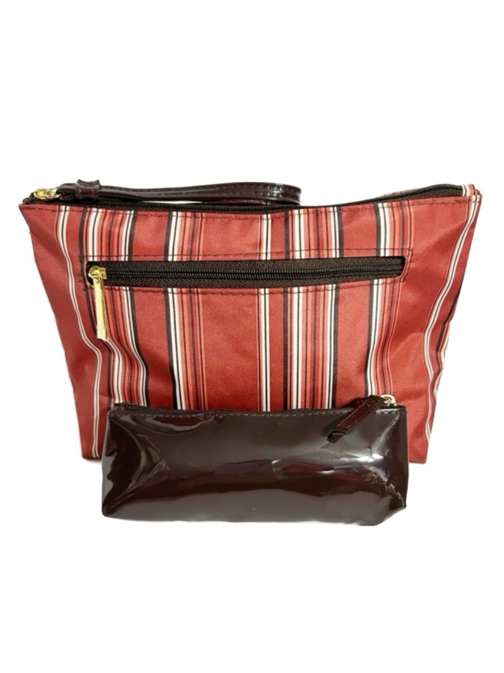 Estee Lauder Set of Two Zippered Cosmetic Make Up Toiletry Bags Fully Lined